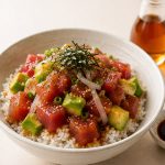 節照たれの簡単ポキ丼